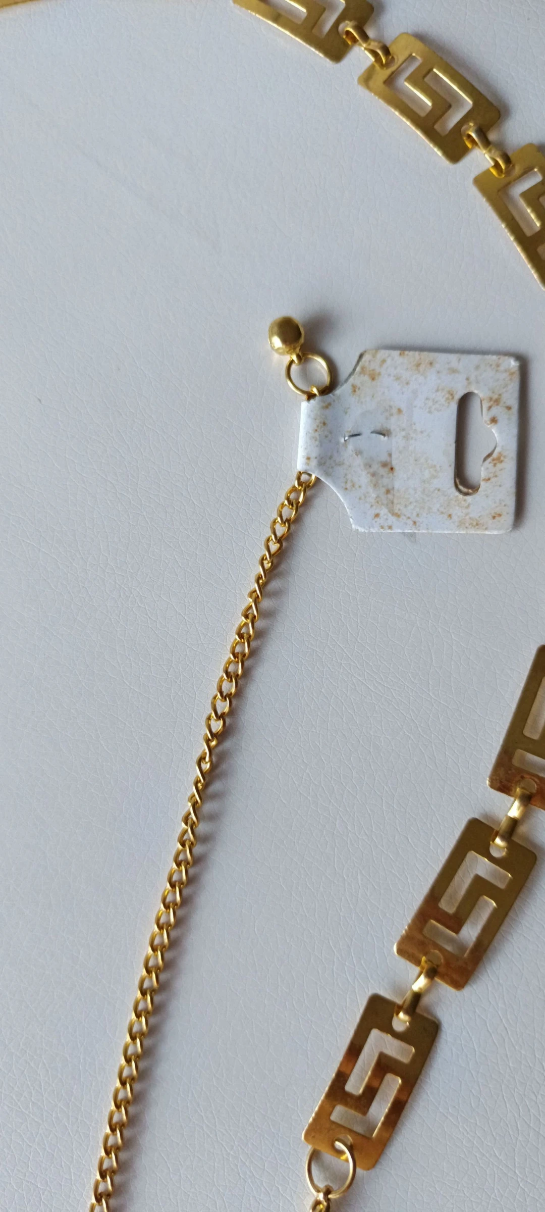 Adjustable gold metal vintage belt total length 104cm New – photo 3